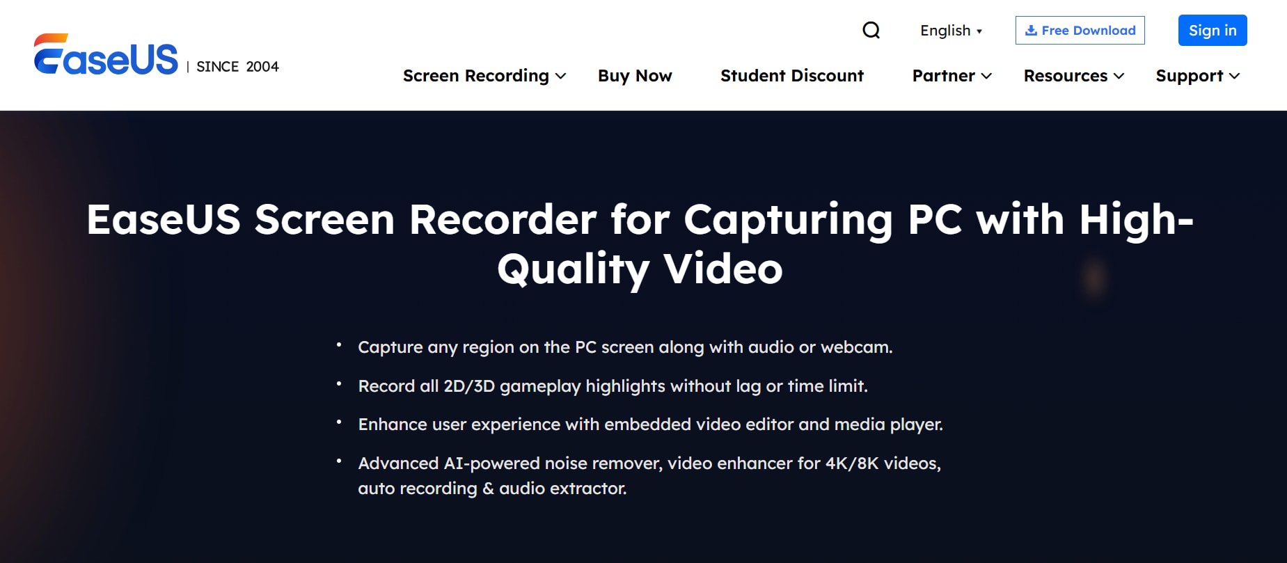 EaseUs audio recorder